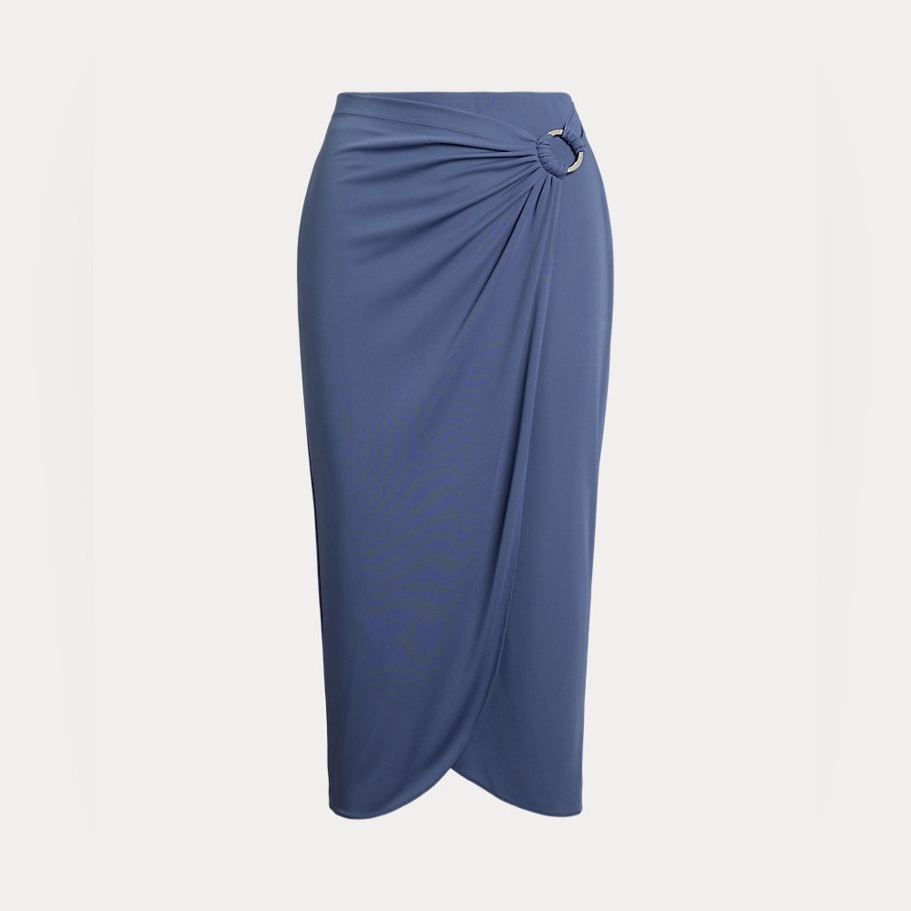 NWT Ralph Lauren Blue Midi Skirt SZ S